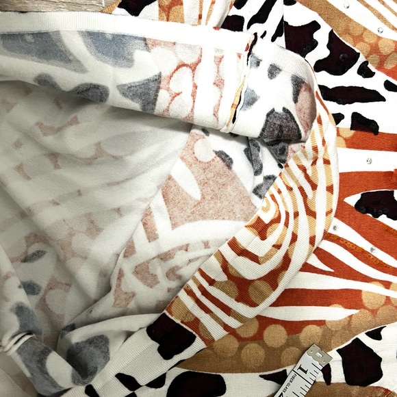Geometric Animal Print Sweater by ELIZABETH NEW YORK SZ M - Picture 8 of 10